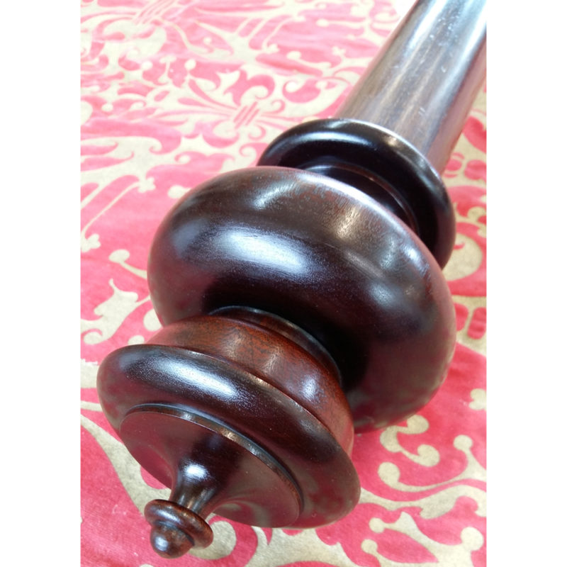 60mm Mahogany pole, finials and brackets - Image 4