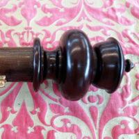 60mm Mahogany pole, finials and brackets