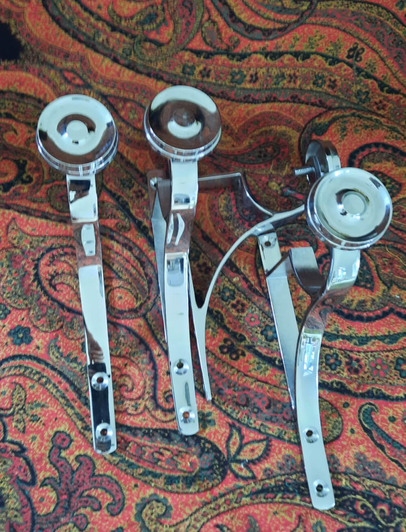 Large Chrome End Brackets
