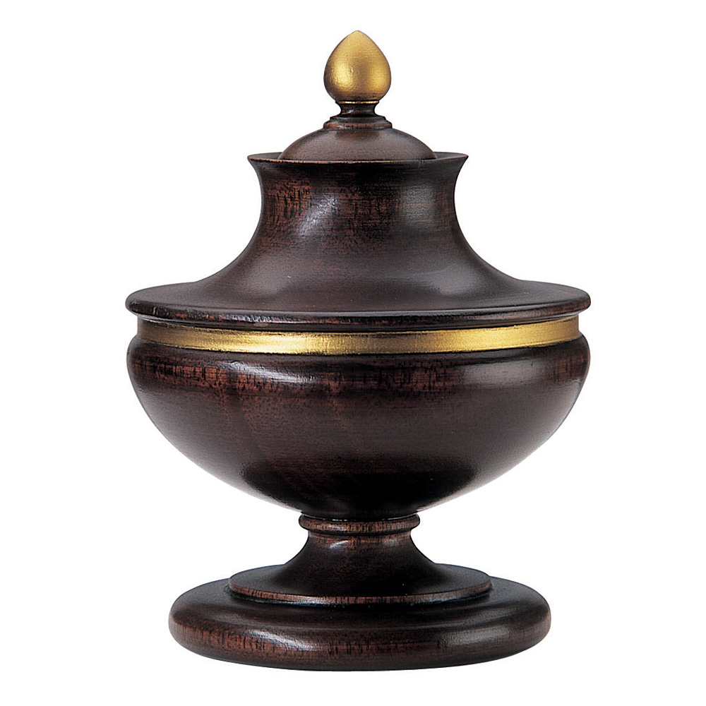 Classic Urn finial, mahogany and gilt
