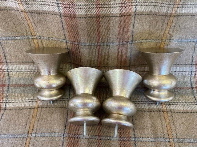 Distressed Silver DML Thistle finials
