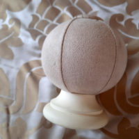 Suede covered Ball & Button Finials - Image 3