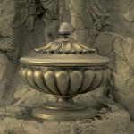 Fairfax finial, French Gilt