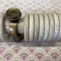 Limed Oak pole with brackets and rings. - Image 2