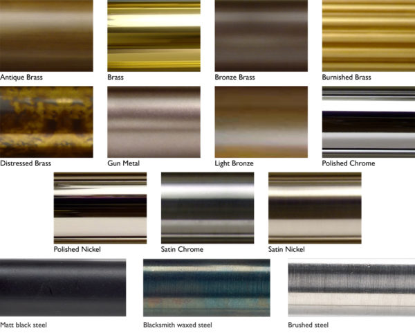 Metal Finishes – only available for metal items