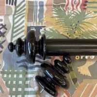 Black pole with Orleans finials.