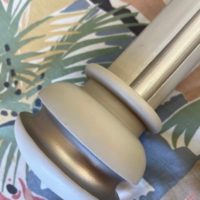 Grey and Silver Quatro pole and finials - Image 2