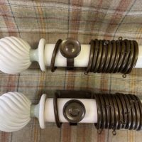 Pole with Swirling Ball finials, brackets and rings