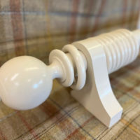 50mm dia. Plain pole with Cup brackets, Ball finals and rings