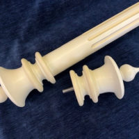 Long Fluted pole with Vase finials