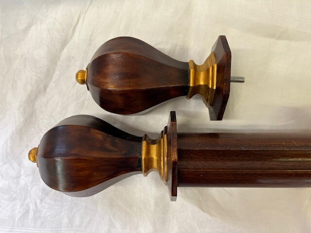 Quattro pole with Octagon finials and rings - Image 4