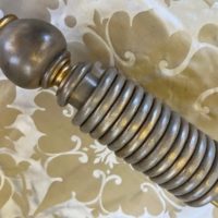 Fluted pole with Uncarved Jewel finials and rings