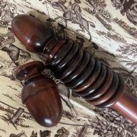 Medium Mahogany pole wth Acorn finials and rings