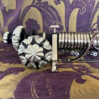 Reeded pole, Leaf & Gadroon finials, with nickel brackets and rings