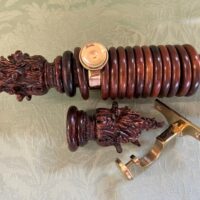 Mahogany pole, Versailles finials and rings