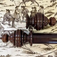 Fluted pole with Inverted Rib & Ogee finials