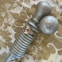 Dusky Silver pole with Eddison finials and rings