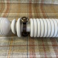 Plain pole with Ribbed Ball finials and rings