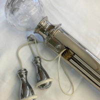 Polished nickel tracked pole with Astor finials - Image 3