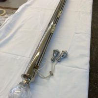 Polished nickel tracked pole with Astor finials - Image 2