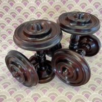 Dark Mahogany Roundel Tiebacks