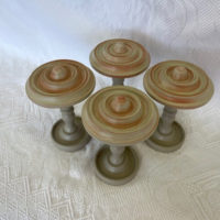 Gray and Rouge Roundel Tiebacks - Image 2