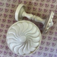 Antique painted Swirl tiebacks