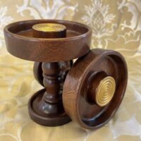 Mahogany and Gilt Regency tiebacks