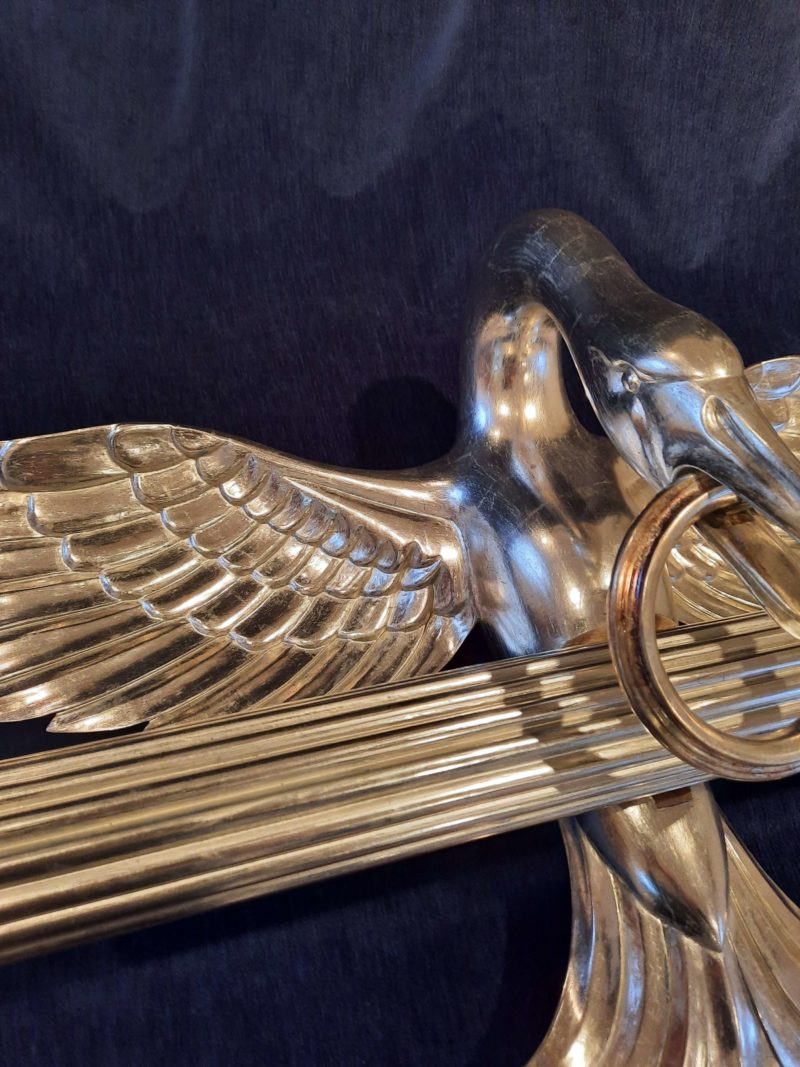 Carved and gilded Swans x 2 - Image 4