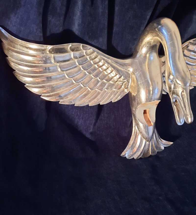 Carved and gilded Swans x 2 - Image 2