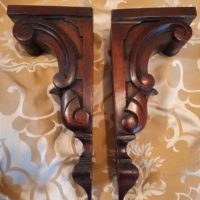 Carved shelf brackets