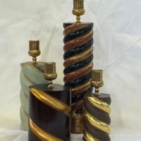 Curtain Pole Candlesticks