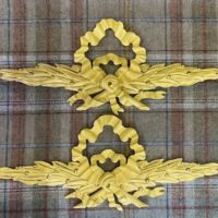 Garland and leaf mouldings