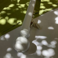 Painted tracked pole with Ballon finials - Image 3