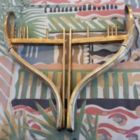 Antique Brass Art Deco double brackets