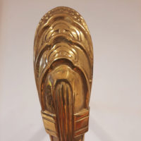 Antique Brass Art Deco double brackets - Image 3