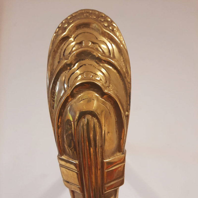 Antique Brass Art Deco double brackets - Image 3