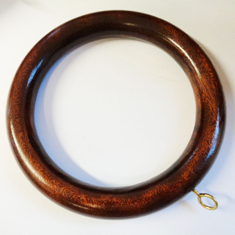 20 Hand turned and hand polished solid mahogany rings - Image 2